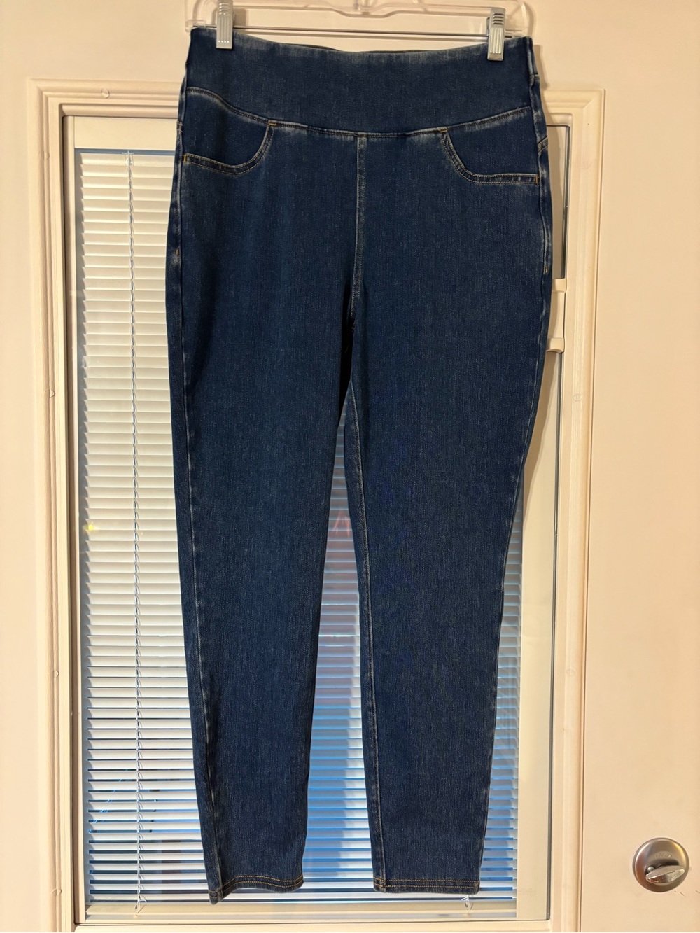 HALARA Dark Blue Pull-On Jeggings with Elastic Waist